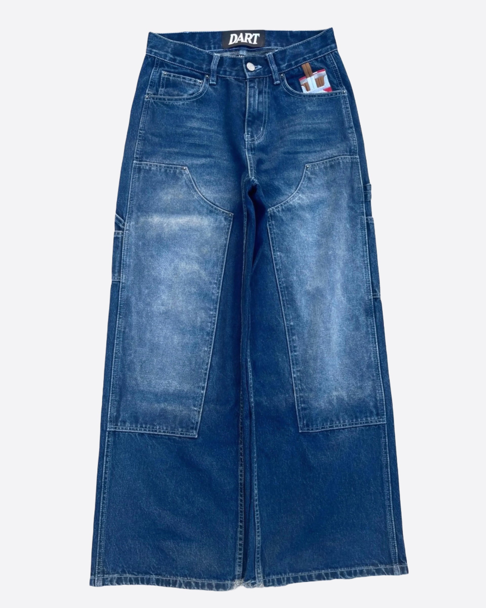 NAVY DOUBLE KNEE
