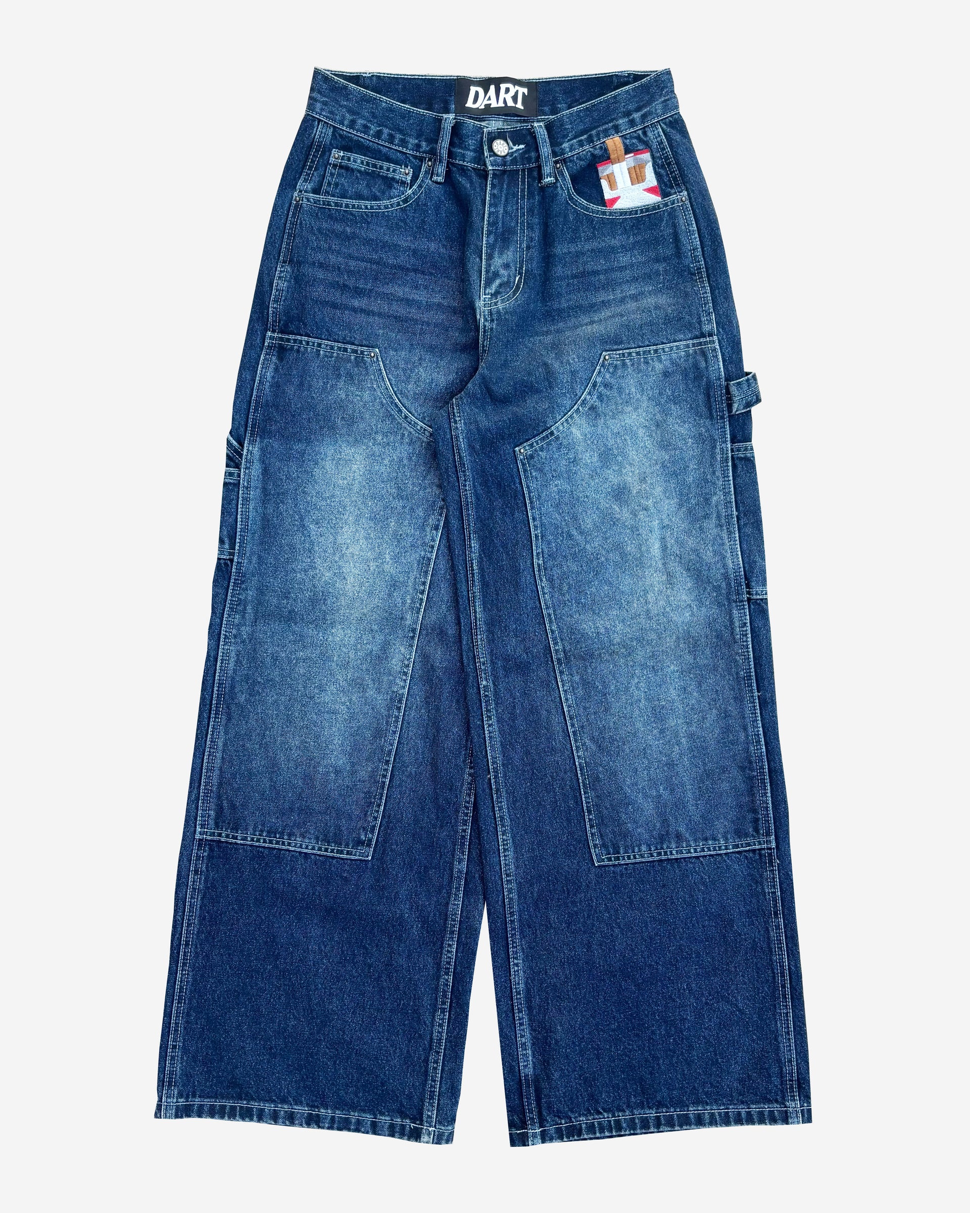 NAVY DOUBLE KNEE